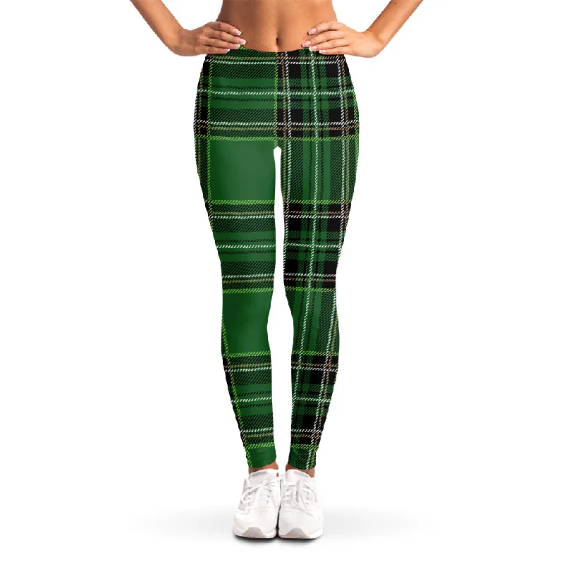 Green Stewart Tartan Pattern Print Women's Leggings