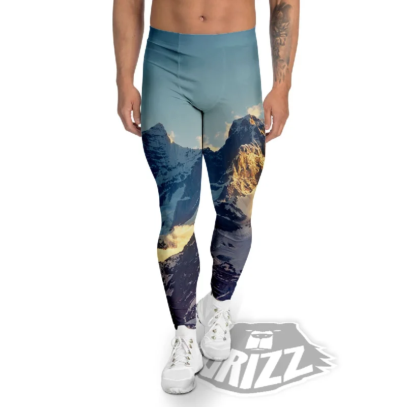 Himalayan Moutain Print Men's Leggings