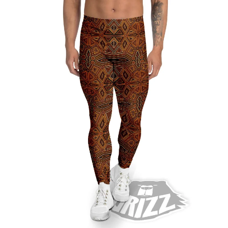 Indigenous Australian Aboriginal Print Men's Leggings