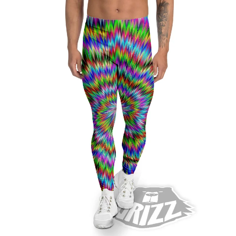 Moving Optical Illusion Abstract Dizzy Men's Leggings