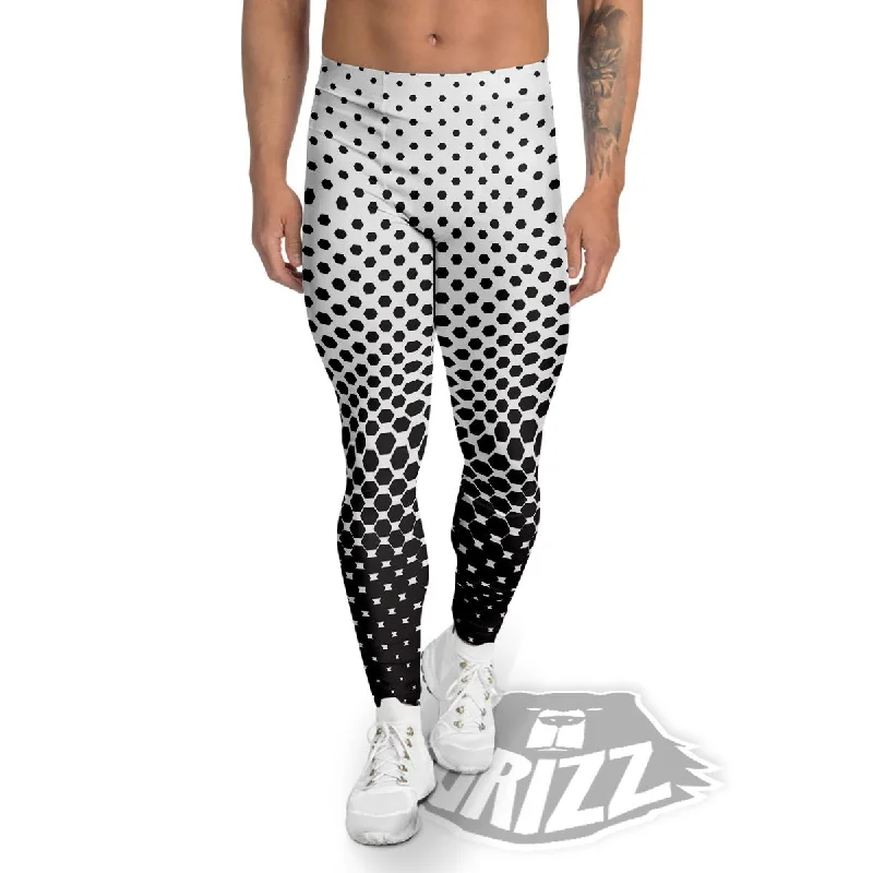 Pentagon Halftone Print Men's Leggings