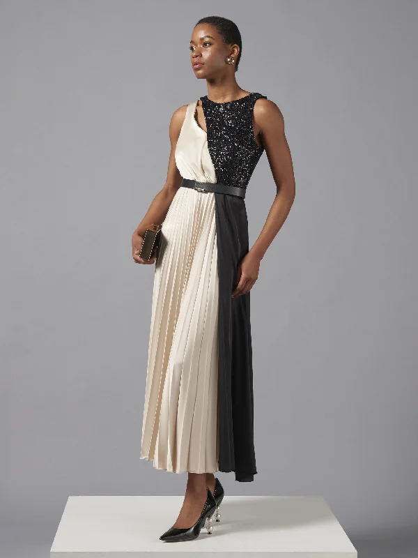 Asymmetrical Pleated Dress