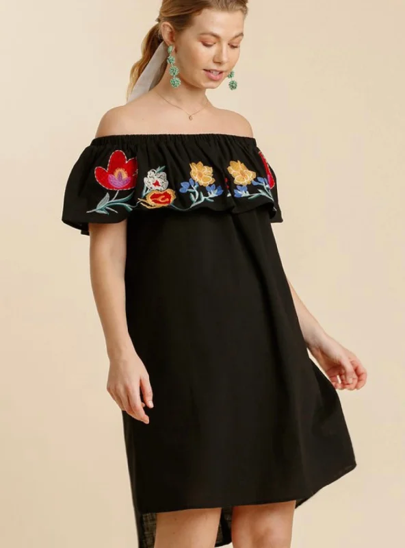 Sunset Stroll Embroidered Dress