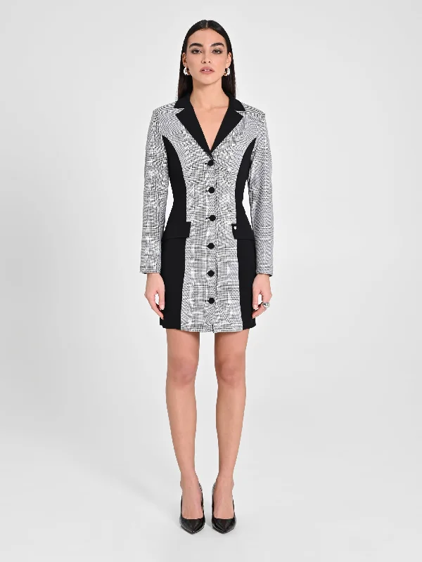 Glen Plaid Jacket Dress