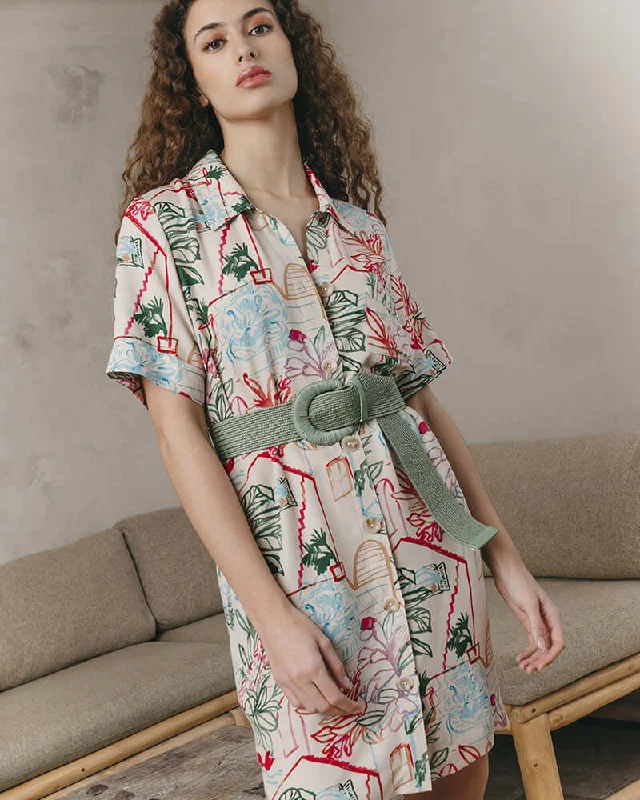 Grace & Mila - Joan Patterned Shirt Dress