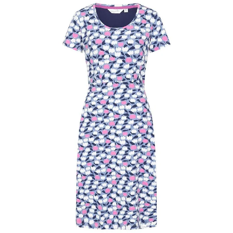 Lazy Jacks Clothing - Printed Dress Bud Pink