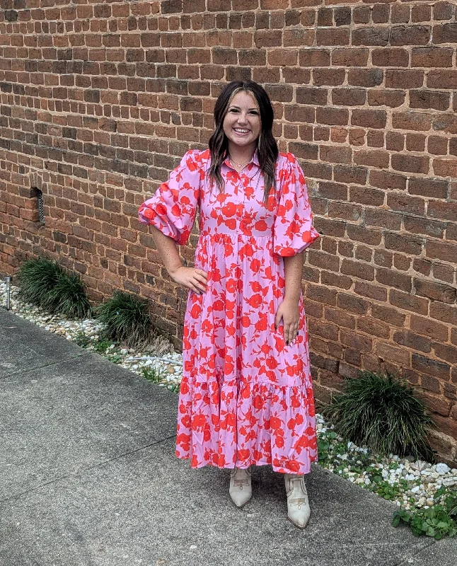 Pink and Orange Dress