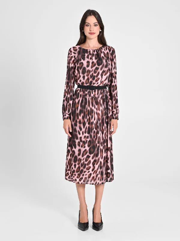 Pink Animal Print Dress