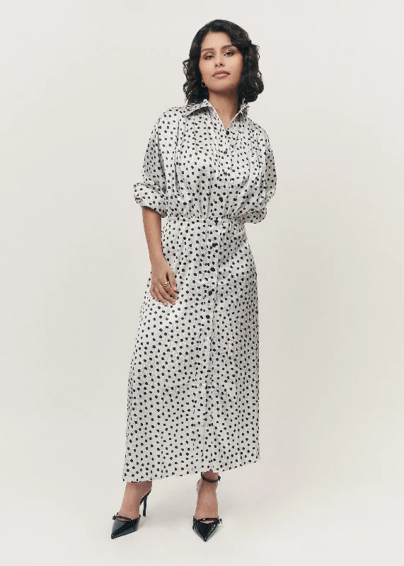 Polka Dot Blouse Dress