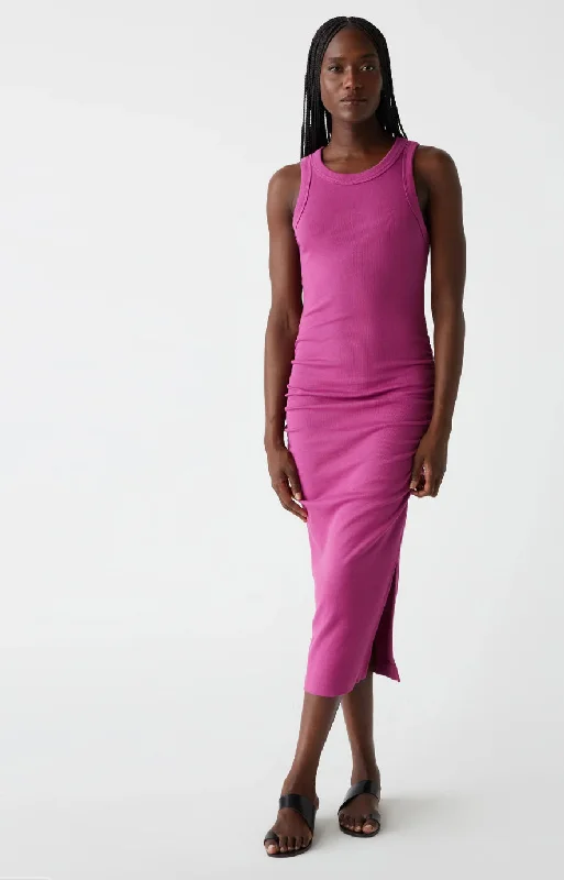 Wren Ruched Midi Tank Dress | Ultraviolet