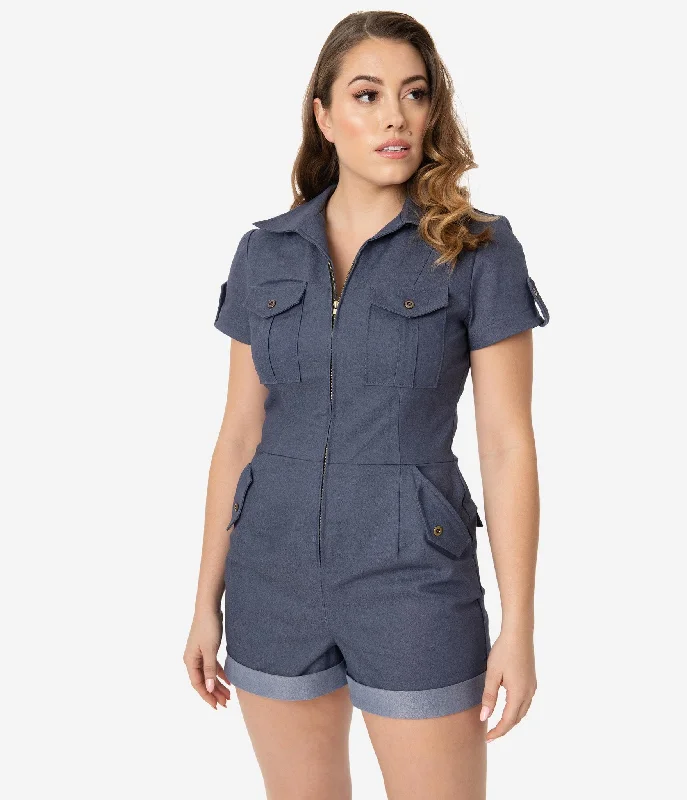 Rivetingly Retro Jean Romper