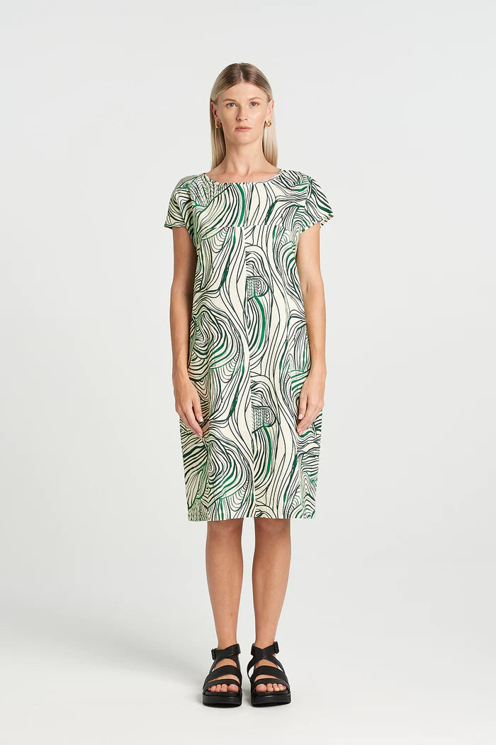 NYNE GRAPHIC DRESS VERDANT