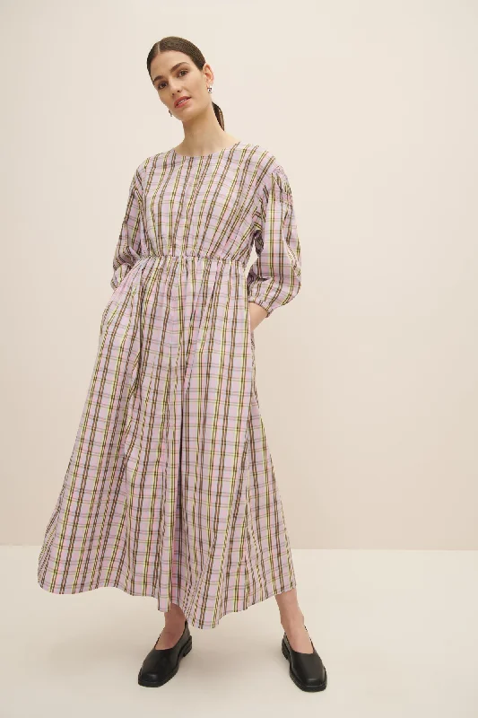 KOWTOW MELODY DRESS PINK TARTAN