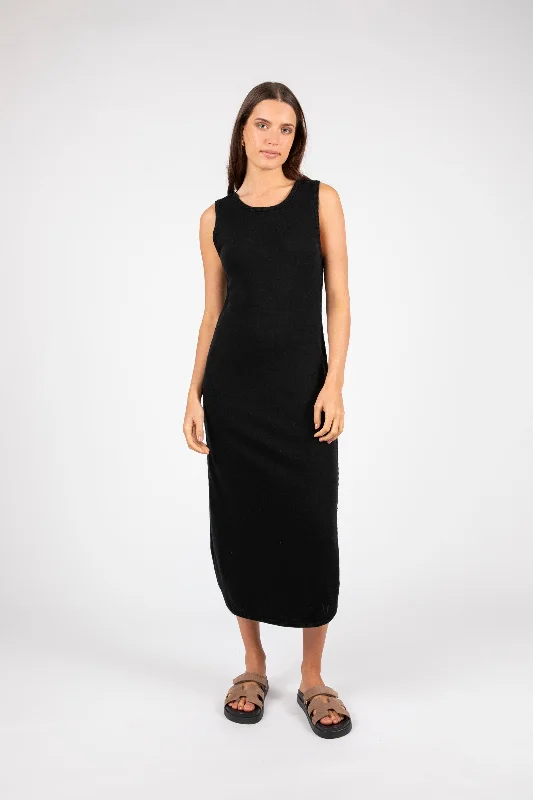 MARLOW REFLECT KNIT DRESS BLACK