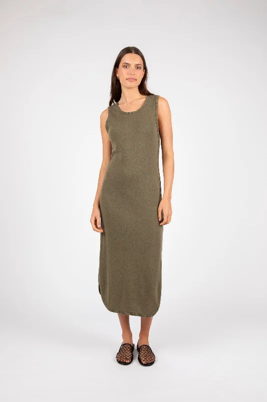 MARLOW REFLECT KNIT DRESS OLIVE