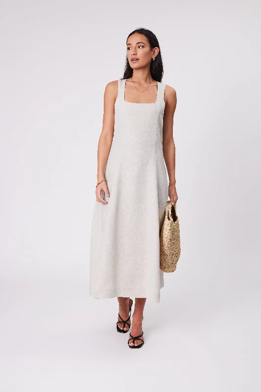 MARLOW TUSCANY LINEN DRESS NATURAL