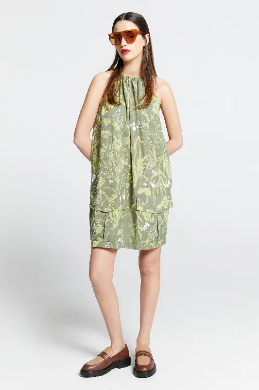 KAREN WALKER WARDIAN BOW BACK DRESS WILD FLOWERS