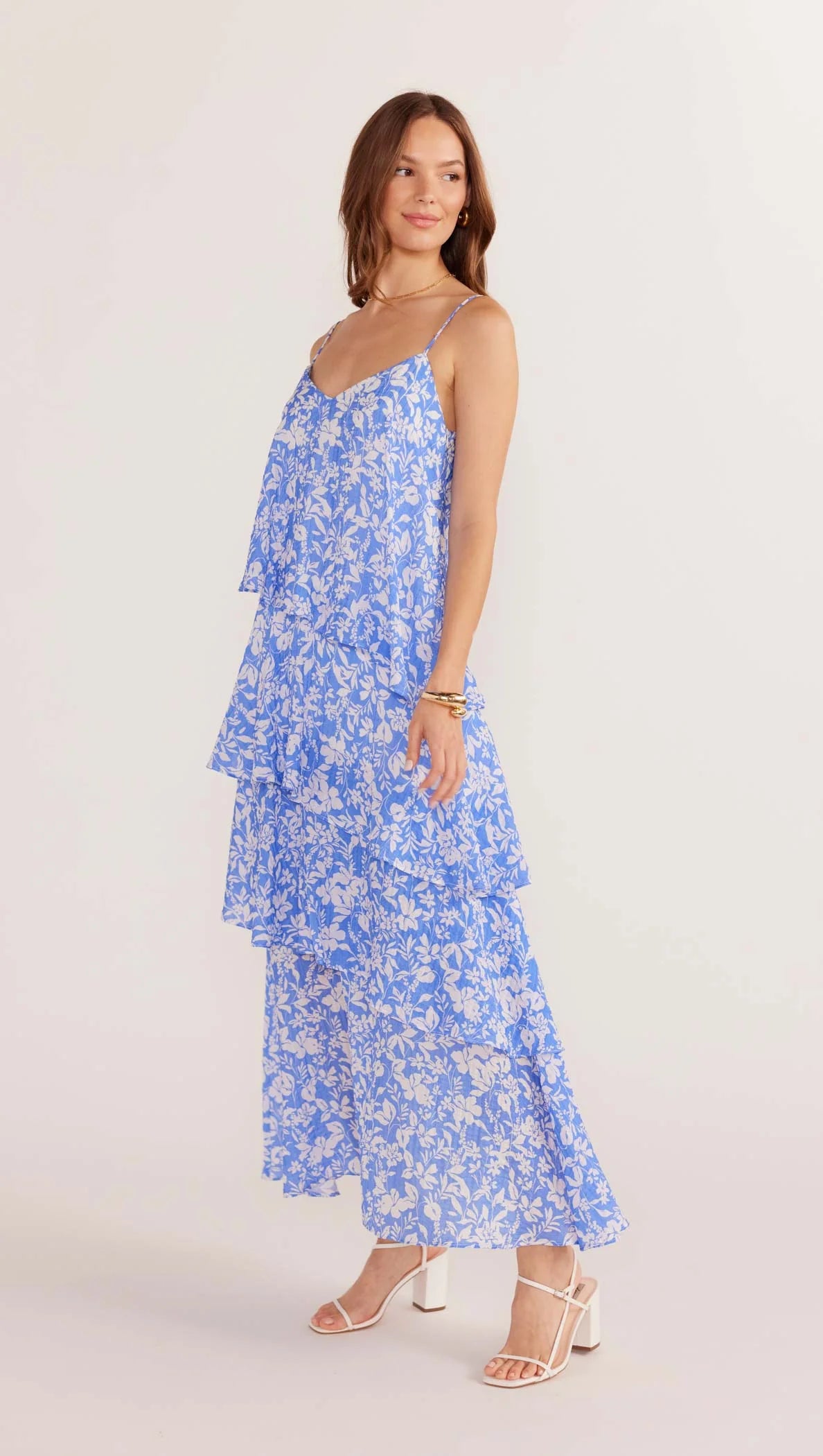 MINK PINK WAVERLY TIERED MIDI DRESS