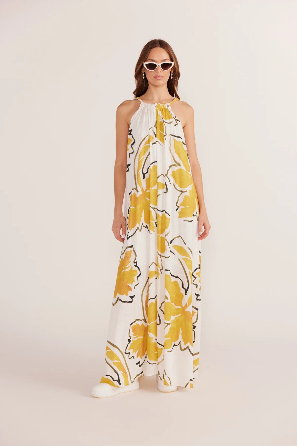 MINK PINK ZURI HALTER NECK MAXI DRESS